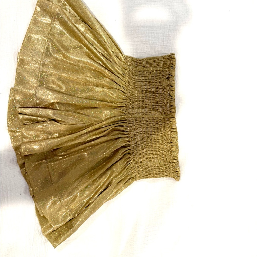 QUEEN OF SPARKLES Gold Mini Skort